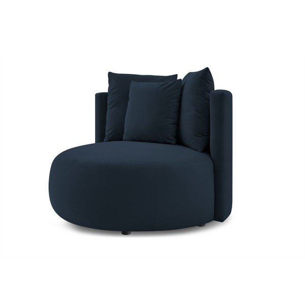 Tamsiai mėlynos spalvos krėslas iš velveto Cesar – Bobochic Paris