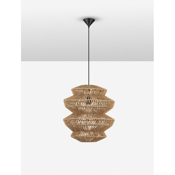 Natūralios spalvos iš virvės kabantis šviestuvas ø 40 cm Nua – Nova Luce-image-4