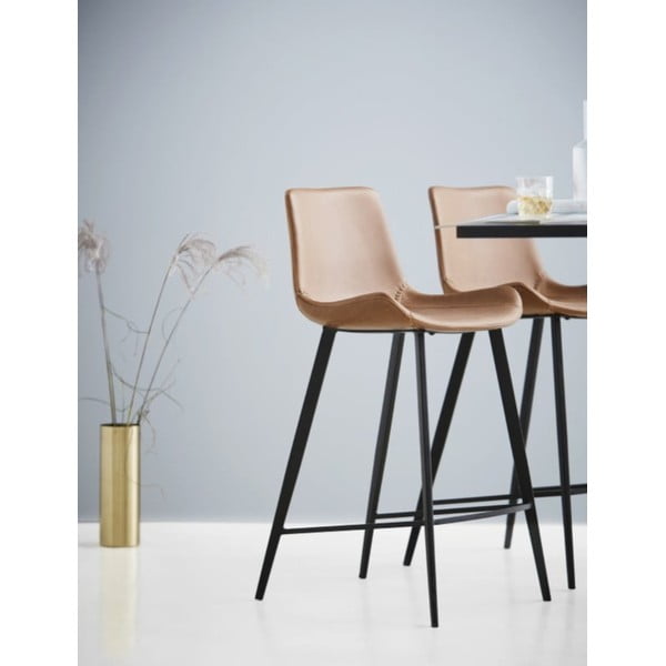 Šviesiai ruda odinė baro kėdė DAN-FORM Denmark Hype-image-1