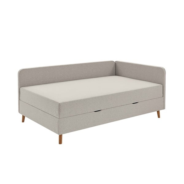 Smėlio spalvos minkšta viengulė lova su daiktadėže 90x200 cm Cabana - Meise Möbel