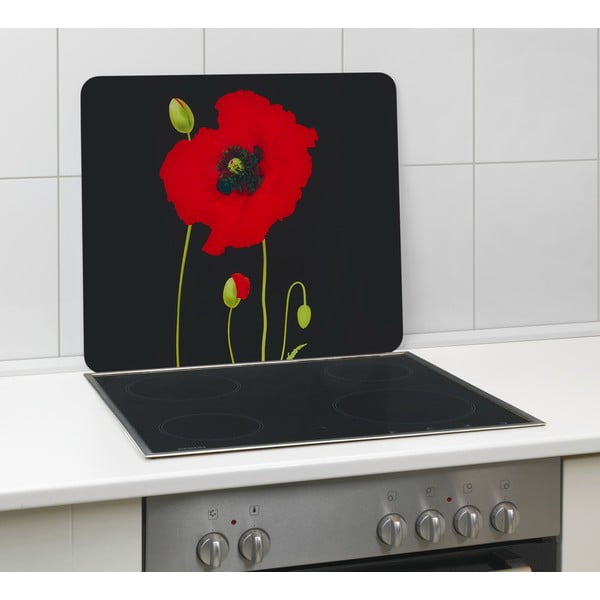 Viryklės sieninis dangtis iš grūdinto stiklo 50x56 cm Poppy - Maximex-image-1