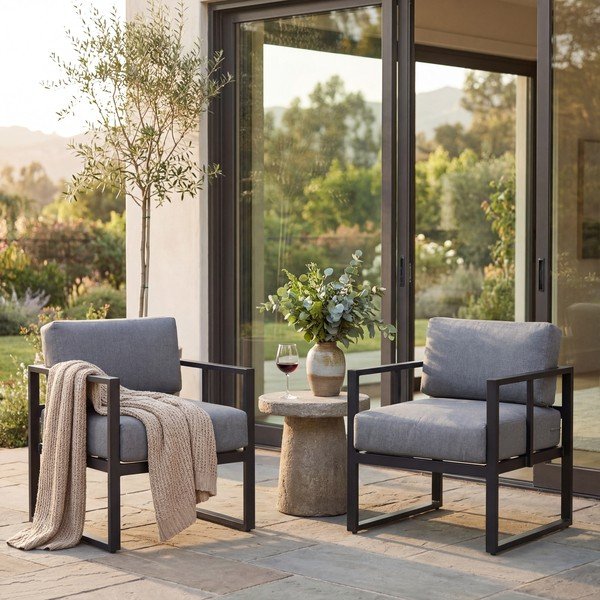 Grafito pilkos spalvos sodo kėdė Bonami Selection Bellisima-image-2