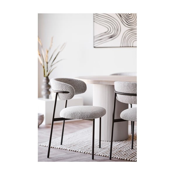 Valgomojo stalas su uosio dekoro stalviršiu 100x220 cm Solva – House Nordic-image-3