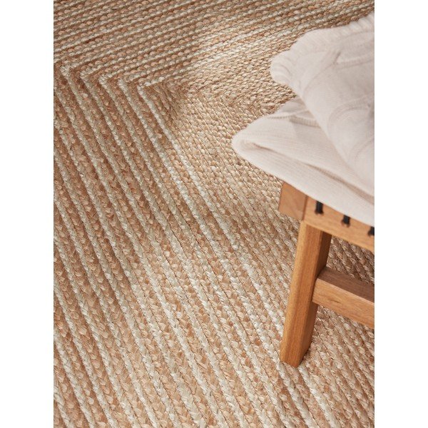 Apverčiamas/rankų darbo natūralios spalvos/šviesios natūralios spalvos iš džiuto kilimas 200x300 cm Juno – Hanse Home-image-2