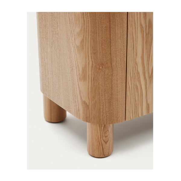 Natūralios spalvos šoninė spintelė iš uosio 200x79x40 cm Salaya – Kave Home-image-4