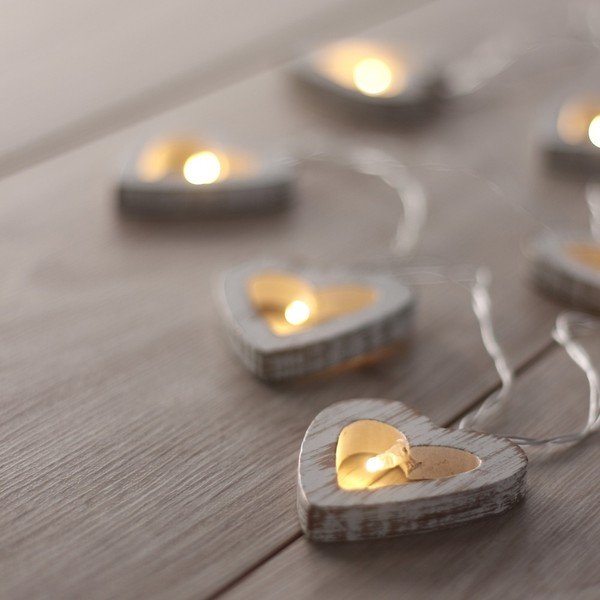 LED lempučių girlianda DecoKing Heart, 10 lempučių, 1,65 m ilgio-image-1