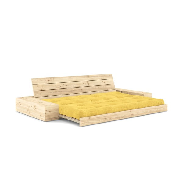 Sulankstoma sofa iš kordinio velveto geltonos spalvos 244 cm Base – Karup Design-image-4