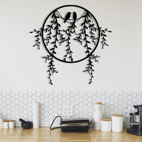 Metalinė sienų dekoracija 45x44 cm Lovebirds - Wallity-image-3