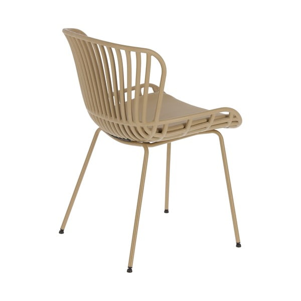 Smėlio spalvos sodo kėdė su plienine konstrukcija Kave Home Surpik-image-3