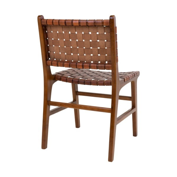 Iš tikmedžio masyvo valgomojo kėdės rudos spalvos 2 vnt. Perugia – House Nordic-image-4