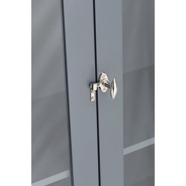 Pilkos spalvos iš MDF plokštės pakabinama vitrina 85x170,5x35 cm Prato – Ellos Home-image-1