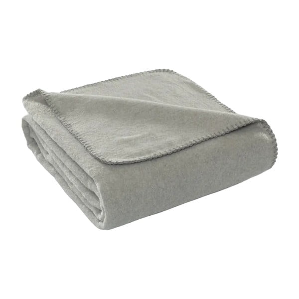 Pilkos spalvos fleece tipo antklodė ir pledas 130x170 cm Brighton – Mijolnir