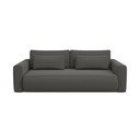 Tamsiai pilkos spalvos iš velveto sulankstoma/su sandėliavimo vieta sofa 238 cm Kapua – Makamii
