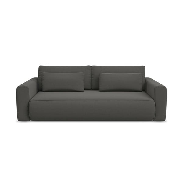 Tamsiai pilkos spalvos iš velveto sulankstoma/su sandėliavimo vieta sofa 238 cm Kapua – Makamii