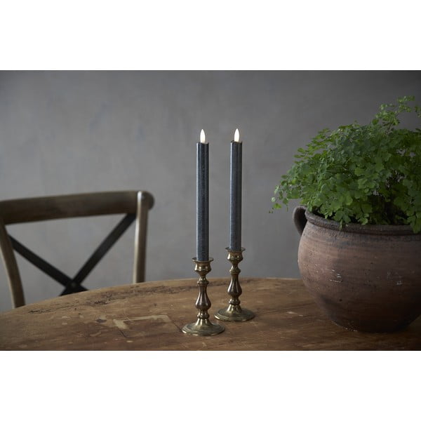 2 juodų LED vaško žvakių rinkinys Star Trading Flamme, aukštis 25 cm-image-3