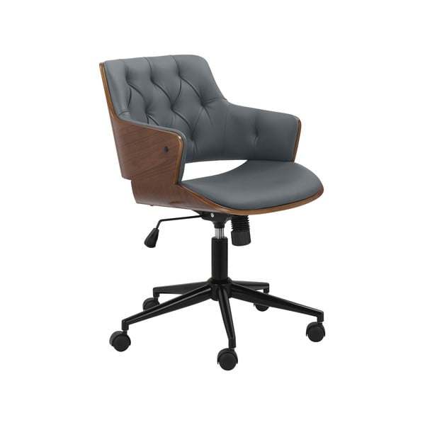 Iš dirbtinės odos biuro kėdė pilkos spalvos Emiko – Støraa