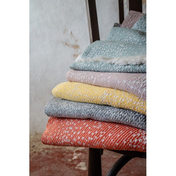 Rožinis medvilninis pledas Euromant Dotty Diamond, 140 x 180 cm-image-1