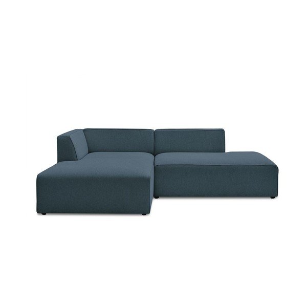 Tamsiai mėlynos spalvos modulinė kampinė sofa (su kairiuoju kampu/„L“ formos) Megeve – Bobochic Paris