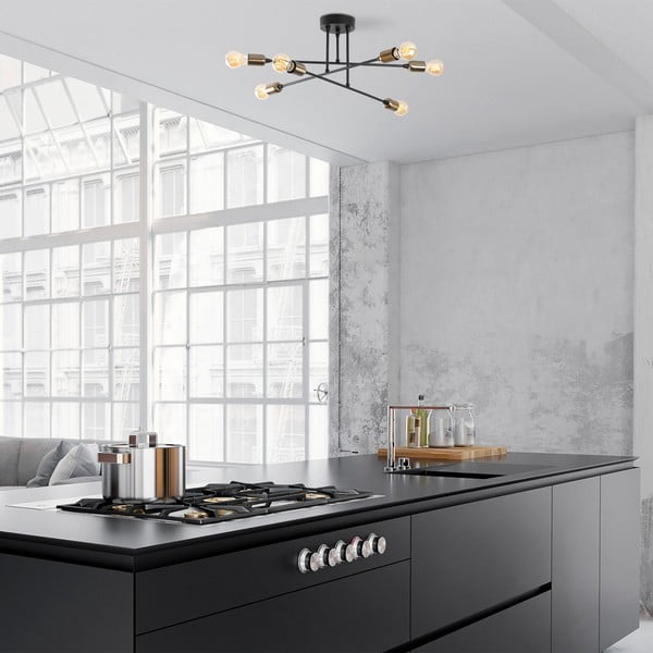 Lubinis šviestuvas juodos spalvos Fleur – Opviq lights-image-2