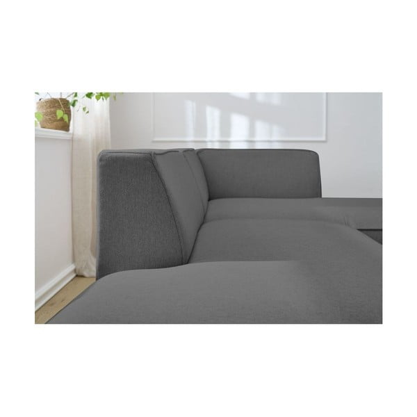 Tamsiai pilkos spalvos modulinė kampinė sofa (su dešiniuoju kampu/„L“ formos) Megeve – Bobochic Paris-image-4