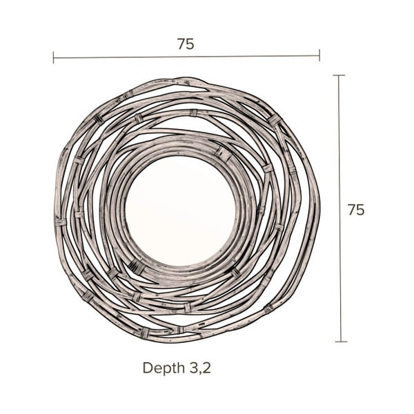 Sieninis veidrodis Dutchbone Kubu-image-3