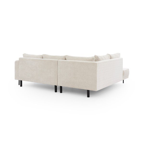 Smėlio spalvos kampinė sofa iš šenilinio audinio (su kairiuoju kampu/„L“ formos) Mauris  – Ropez-image-3