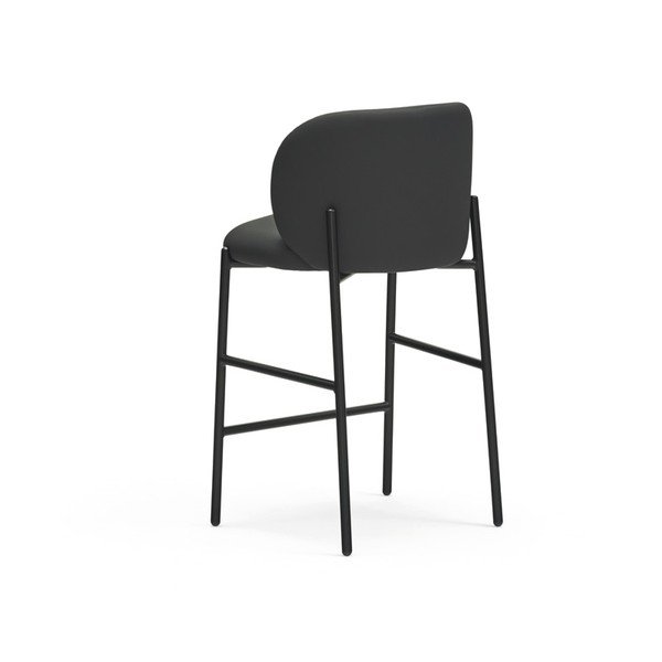 Juodos spalvos iš audinio baro taburetė Mogi – Teulat-image-4