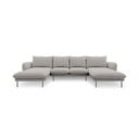Šviesiai pilka U formos sofa Cosmopolitan Design Vienna