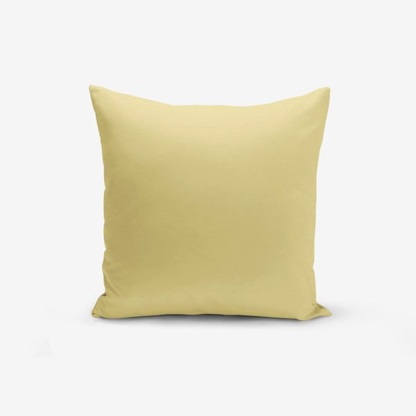 Garstyčių geltonos spalvos pagalvės užvalkalas Minimalist Cushion Covers Düz, 45 x 45 cm