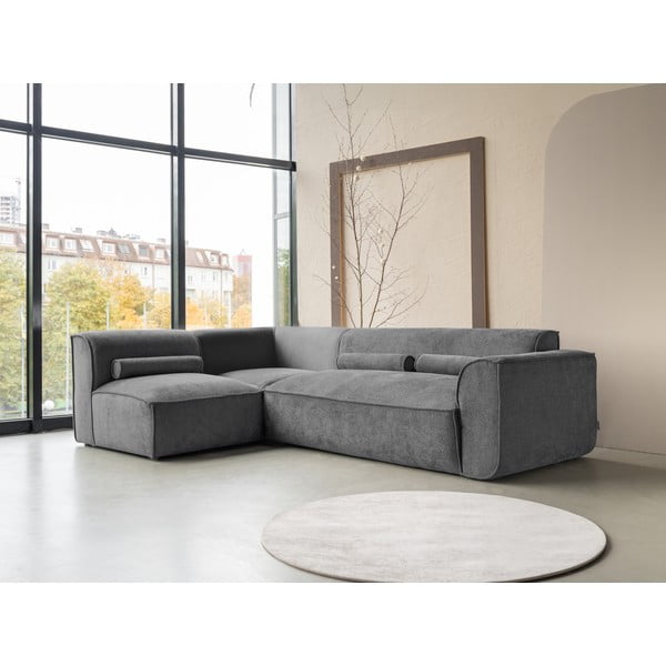 Kampinė sofa pilkos spalvos (su kairiuoju kampu) Flex Felix – Miuform-image-3