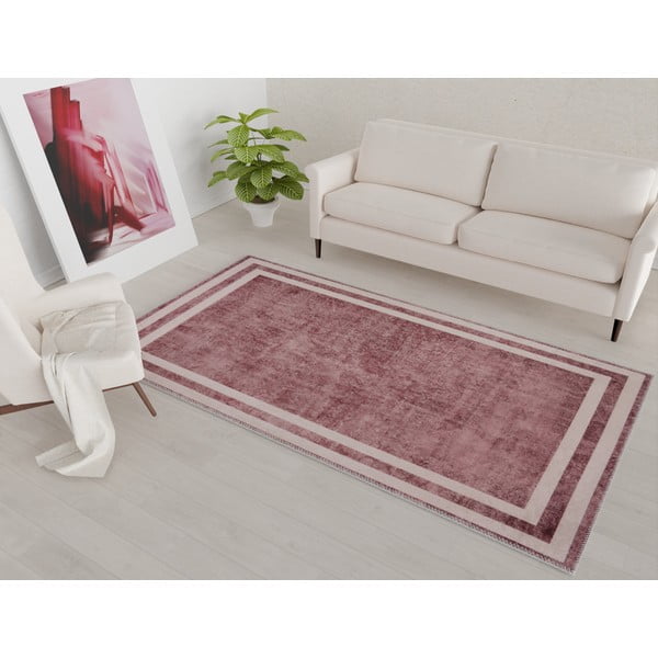 Raudonas plaunamas kilimas 150x80 cm - Vitaus-image-1