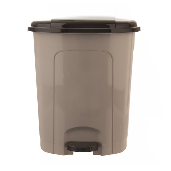 Rudos spalvos iš plastiko šiukšliadėžė su pedalu 30 l – Orion-image-4