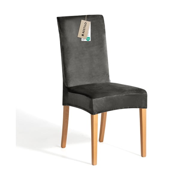 Pilkos spalvos įtempiami kėdėms baldų apmušalai 4 vnt. 48 cm Sento – Restilo-image-3