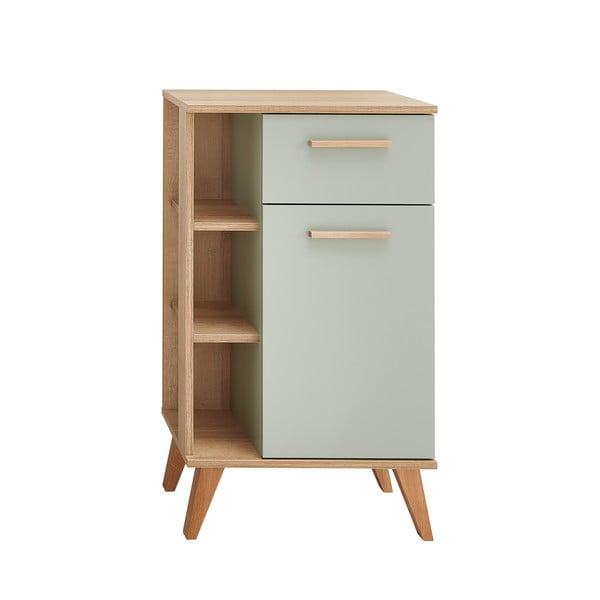 Žalia ąžuolinė žema vonios kambario spintelė 51x90 cm Set 963 - Pelipal