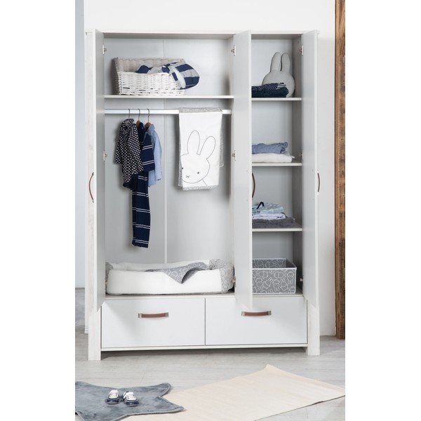 Vaikiška spinta šviesiai pilkos spalvos 136x190 cm Mila – Roba-image-2