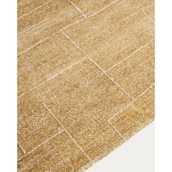 Rankų darbo garstyčių spalvos kilimas 160x230 cm Eloda – Kave Home-image-1