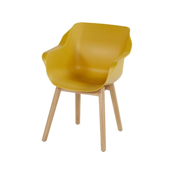 Plastikinės sodo kėdės geltonos spalvos 2 vnt. Sophie Teak – Hartman
