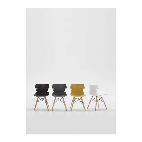 4 geltonų valgomojo kėdžių rinkinys "Marckeric Iris-image-1