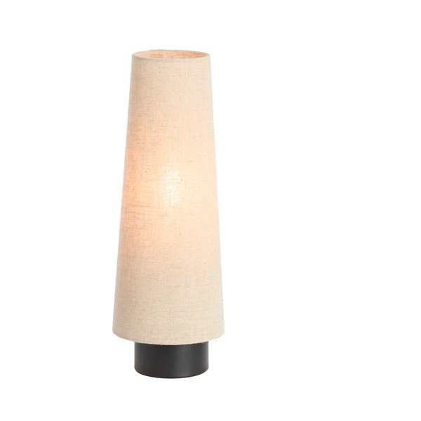 Smėlio spalvos iš metalo stalinis šviestuvas (aukštis 42 cm) su tekstiliniu gaubtu Howie – Light & Living-image-2