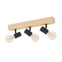 Lubinis šviestuvas juodos spalvos/natūralios spalvos 5x48 cm TOWNSHEND 3 – EGLO