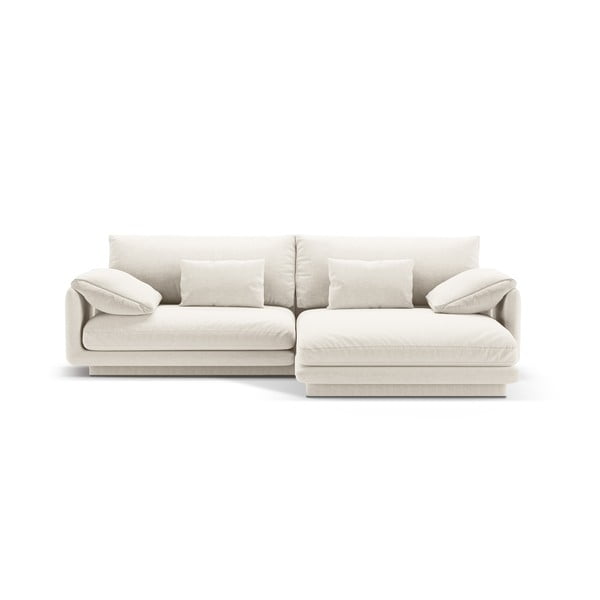 Kampinė sofa baltos spalvos (su dešiniuoju kampu) Torino – Micadoni Home