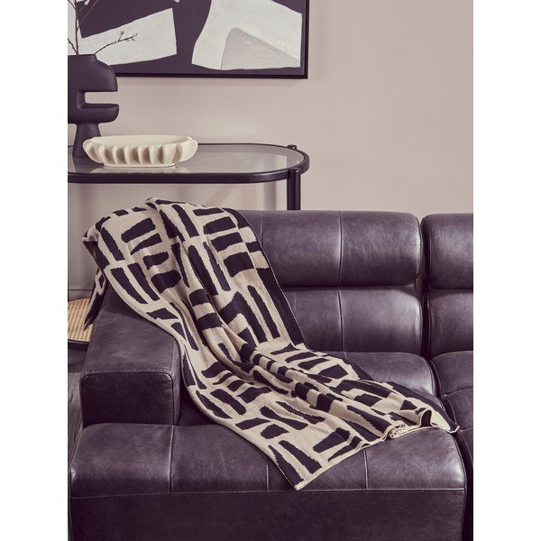 Juodos spalvos/natūralios spalvos konsolinis staliukas su stikliniu stalviršiu 49x100 cm Cebu – Premier Housewares-image-4