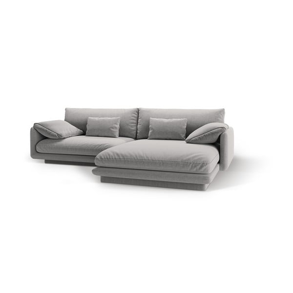 Kampinė sofa šviesiai pilkos spalvos (su dešiniuoju kampu) Torino – Micadoni Home-image-1