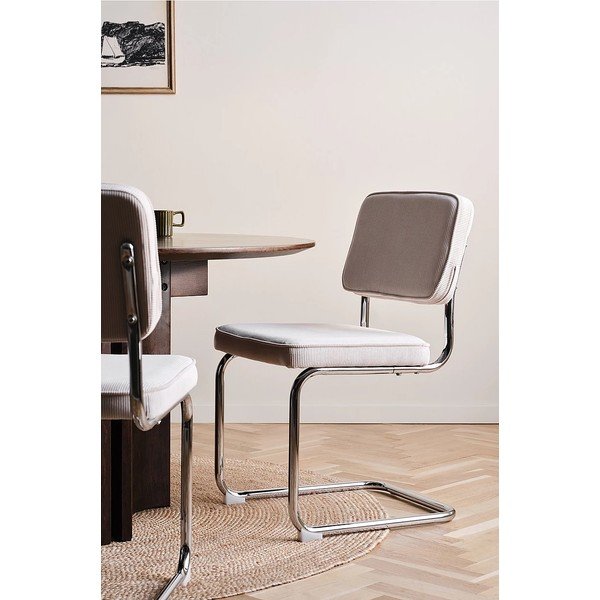 Baltos spalvos iš metalo supamosios valgomojo kėdės 2 vnt. Hjo – Jotex-image-1