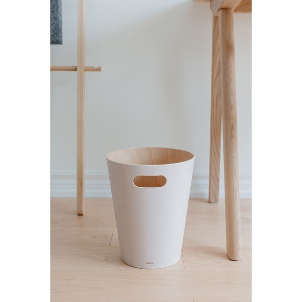 Smėlio spalvos šiukšliadėžė biurui 7,5 l Woodrow – Umbra-image-1
