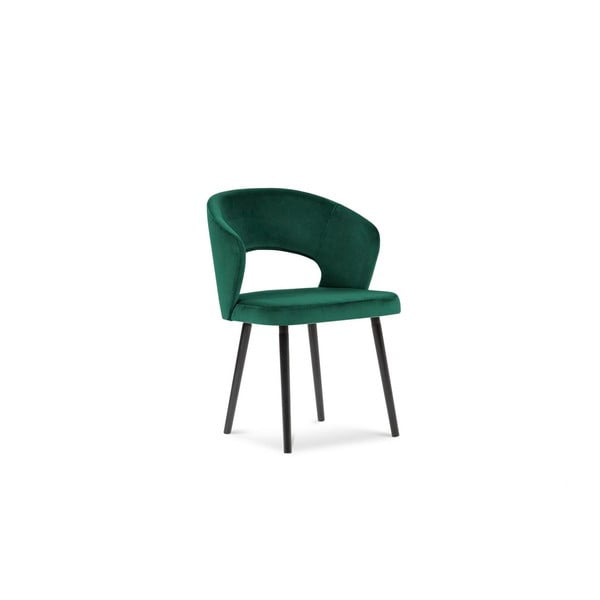 Smaragdo žalios spalvos valgomojo kėdė su aksomo apmušalu Windsor & Co Sofos Elpis