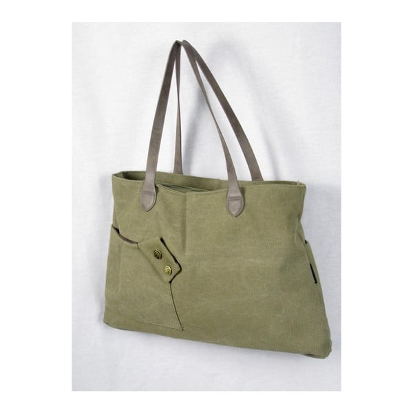 Chaki žalios spalvos drobės krepšys Sorela Malika