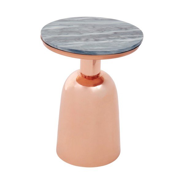 Su marmuriniu stalviršiu apvalios formos šoninis stalas ø 48 cm Amira – Premier Housewares