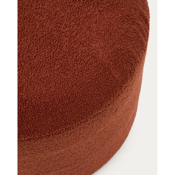 Terakotos spalvos iš boucle pufas Kaeli – Kave Home-image-2