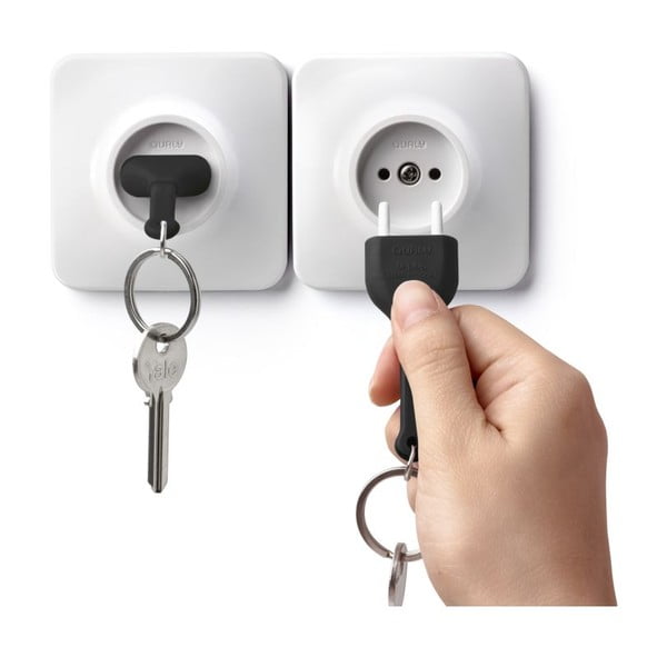 Qualy&CO Atjunkite raktų pakabuką su juodu raktų pakabuku